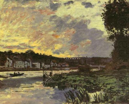 Claude Monet Seine at Bougival in the Evening china oil painting image